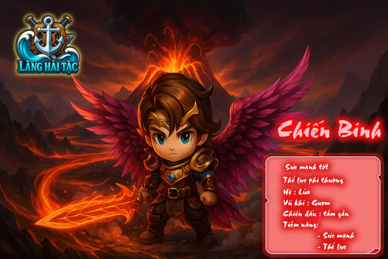 Nhân vật Chiến Binh cận chiến mạnh mẽ trong game Làng Hải Tặc