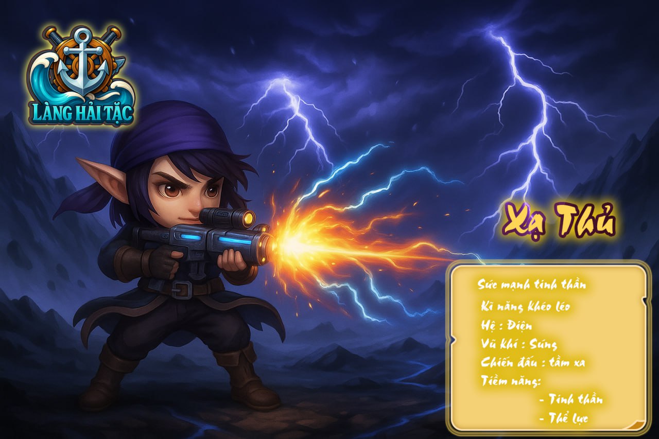 Hình ảnh Xạ Thủ tấn công tầm xa trong game Làng Hải Tặc